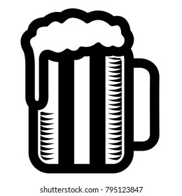 Beer icon isolated on white background, Vector illustration