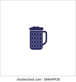 Beer icon isolated sign symbol. Flat Vector illustration.
