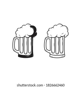 Beer Icon Logo Design Element