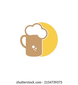 Beer icon logo design illustration template