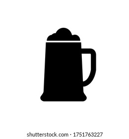 Icono de cerveza, logotipo aislado en fondo blanco
