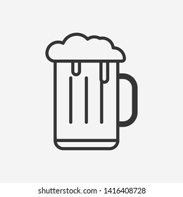 Beer icon. New trendy style beer mug vector design. New trend style.
