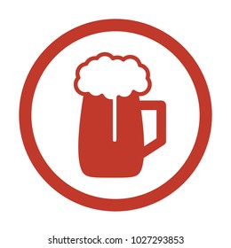 Beer Icon on white background. Vector illustration