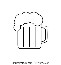 Beer of icon on the white background