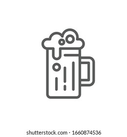 icono de cerveza en un fondo blanco