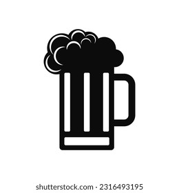 Beer icon on white background