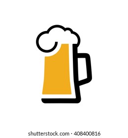 Beer icon on white background