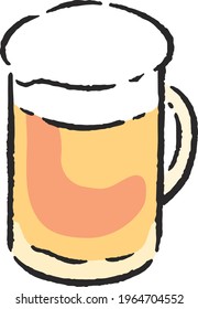 
Beer icon. One. Hand drawn.