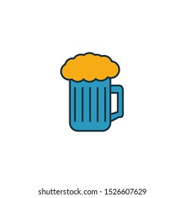 Beer icon. Outline filled creative elemet from bar and restaurant icons collection. Premium beer icon for ui, ux, apps, software and infographics.