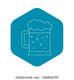 Beer icon. Outline illustration of beer vector icon for web