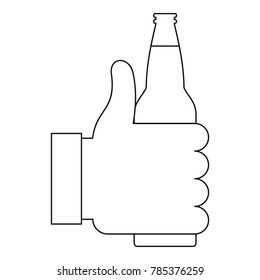 Beer icon. Outline illustration of beer vector icon for web