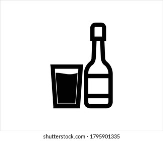 Beer icon outline and linear vector.