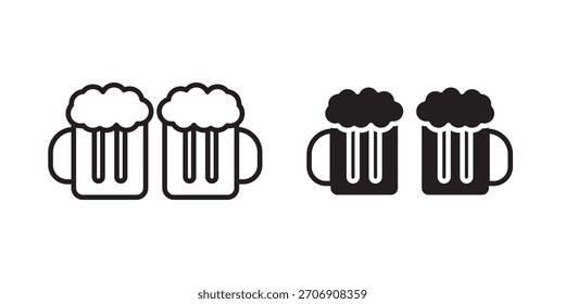 Icono de la cerveza, icono del estilo del contorno para el Sitio web o el App móvil, gráficos del Vector