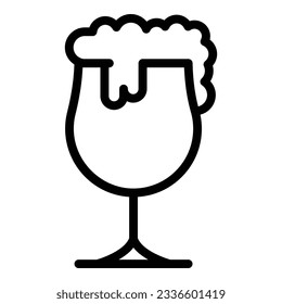 Beer icon outline vector. Brewery drink. Alcohol liquid