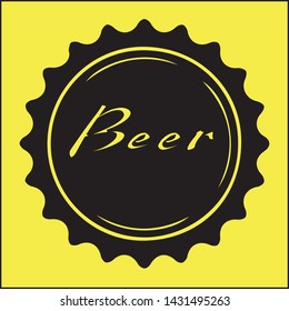 beer icon in the rim of international beer day august 3 vector illustration