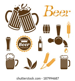 Beer icon set