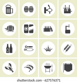 beer icon set