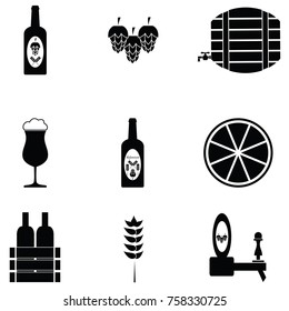 beer icon set
