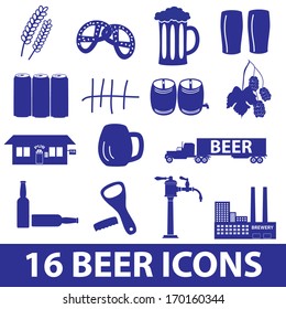beer icon set eps10