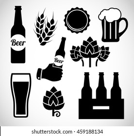 Beer icon set vector 