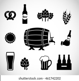 Beer icon set vector 