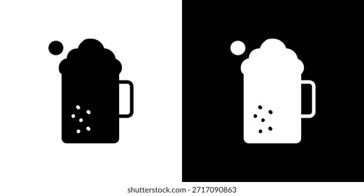 Diseño de Vector de conjunto de iconos de cerveza para concepto móvil y Diseño web.