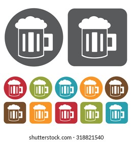 beer icon set. Vector Illustration eps10. 
