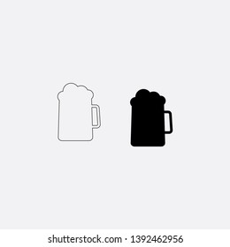 beer icon sign signifier vector