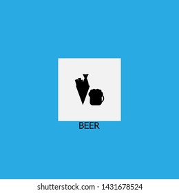 beer icon sign signifier vector