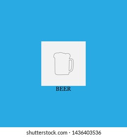 beer icon sign signifier vector