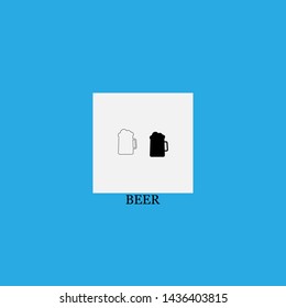 beer icon sign signifier vector