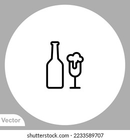 Beer icon sign vector,Symbol, logo illustration for web and mobile