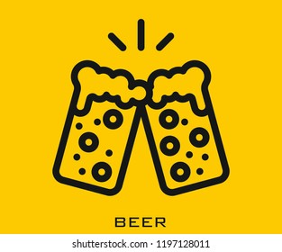 Beer icon signs