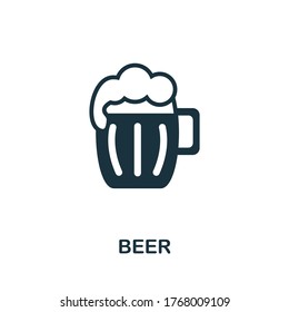 Beer icon. Simple element from drinks collection. Creative Beer icon for web design, templates, infographics and more