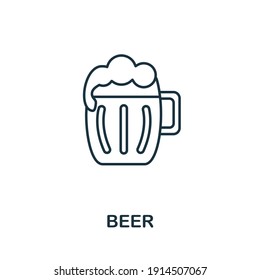 Beer icon. Simple element from drinks collection. Creative Beer icon for web design, templates, infographics and more