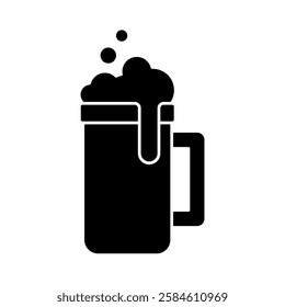 beer icon, simple flat style, illustration, logo sign symbol pictogram template, for ui or ux isolated on white for mobile app, editable