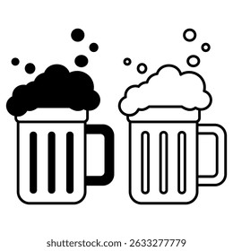 beer icon, simple flat style, illustration, logo sign symbol pictogram template, for ui or ux isolated on white for mobile app, editable