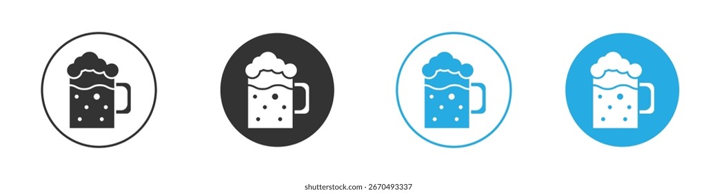 Beer icon, simple flat style, illustration, logo sign symbol pictogram template, for ui or ux.