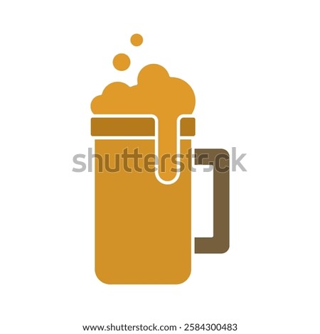 beer icon, simple flat style, illustration, logo sign symbol pictogram template, for ui or ux isolated on white for mobile app, editable