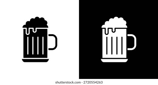 Icono de cerveza. Pictograma simple de alta calidad. Estilo sólido moderno
