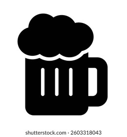 Beer Icon in Solid Style