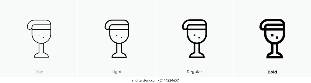 beer icon. Thin, Light Regular And Bold style design isolated on white background