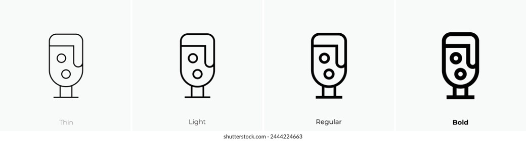 beer icon. Thin, Light Regular And Bold style design isolated on white background