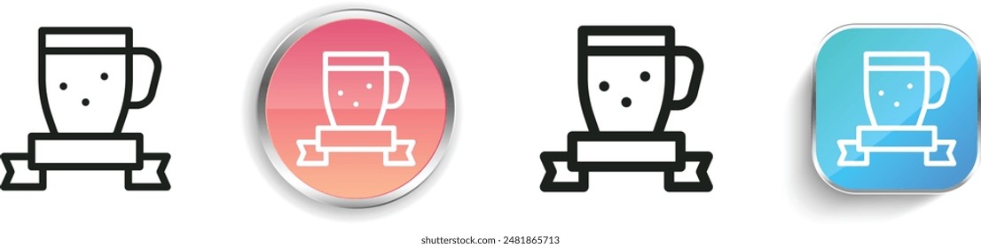 beer icon. Thin Linear, Regular and Button Style Design Isolated On White Background