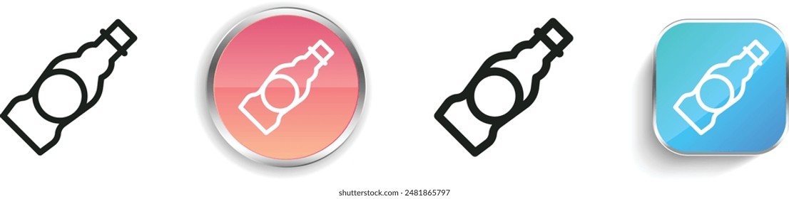 beer icon. Thin Linear, Regular and Button Style Design Isolated On White Background