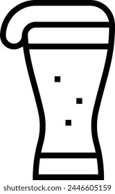 beer icon. Thin linear style design isolated on white background
