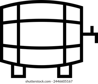 beer icon. Thin linear style design isolated on white background