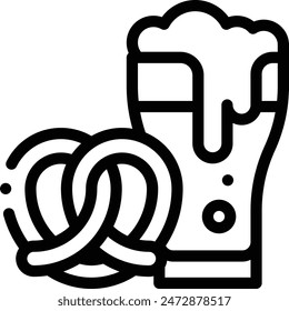 beer icon. Thin Linear Style Design Isolated On White Background