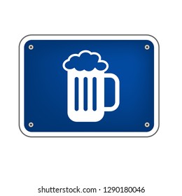 beer icon and traffic sign