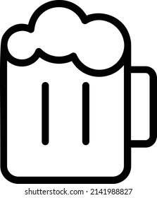 Beer Icon, Travel Sign And Symbol Isolated On White Background.
